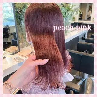 セミロング カラー 💗ガーリーヘア🎀 saki💗のヘアスタイル