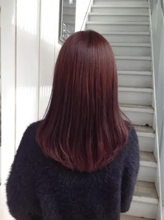 セミロング カラー 榎園 由美のヘアスタイル