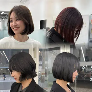 ショート AHNKISM所属・トレンド🌷 ボブ　パーマ🩰のヘアスタイル