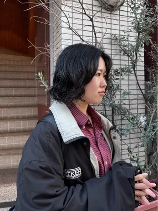 ショート パーマ ボブ/メンズ/パーマ /Tamakiのヘアスタイル