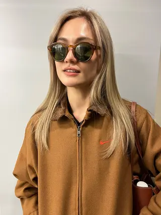 セミロング カラー ホワイトブリーチ/ ケアブリーチ/ユウキのヘアスタイル