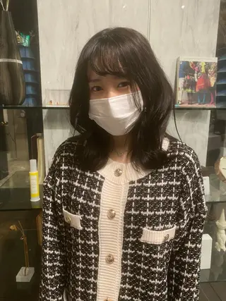 ミディアム カラー ROBBY所属・松井美樹/似合わせ ガーリー・韓国のヘアスタイル