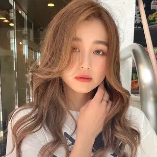 ロング カラー レイヤー 髪質改善 ハッシュカット/新宿のヘアスタイル