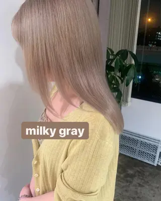 ミディアム ✨艶ブリーチカラー ✨四ノ宮裕己のヘアスタイル