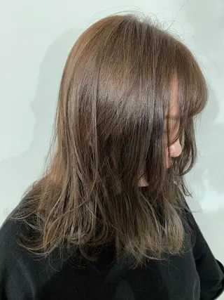 セミロング カラー パーマ ヘアアレンジ 加藤 綾華のヘアスタイル