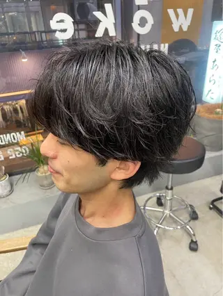 ショート パーマ メンズ メンズ専門サロン wokeのヘアスタイル