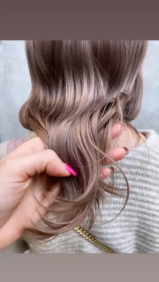 セミロング カラー パーマ ヘアアレンジ メンズ キッズ 心斎橋美容室 Junのヘアスタイル