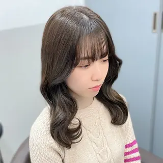 セミロング 💎韓国ヘア💎 Harukaのヘアスタイル