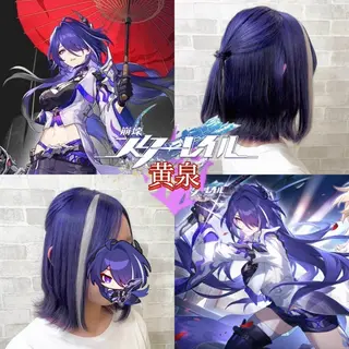 ミディアム カラー 推しカラー💫 ブリーチ💫若菜覚のヘアスタイル