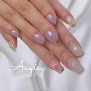 セミロング カラー ネイル Aayley(アイリー)Salon所属・Aayley アイリ―サロンのネイルデザイン