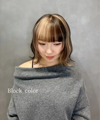 ミディアム カラー 大西ひなた/ ショートスタイルのヘアスタイル