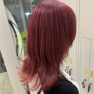 ミディアム 💖ブリーチ/暖色 𝐘𝐮𝐢💖のヘアスタイル