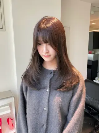 セミロング 銀座／レイヤーカット 🤍内野すみれのヘアスタイル