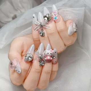 カラー ロング Bling Salonのネイルデザイン