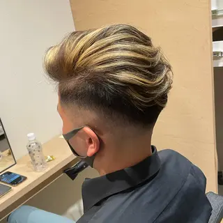 カラー メンズ Le'a所属・渋谷/フェード/ 國分 翔のヘアスタイル