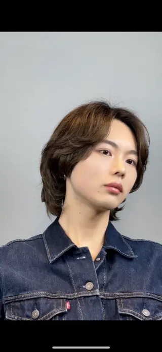 ミディアム カラー ヘアアレンジ メンズ ADOR所属・韓国ヘアADOR HARUKIのヘアスタイル