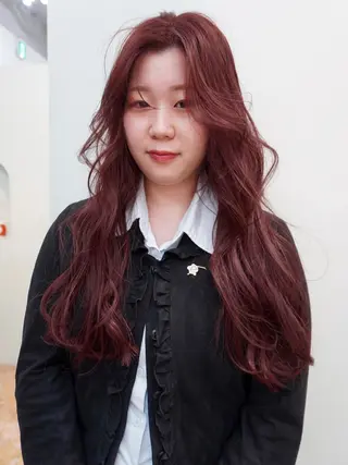 ロング カラー yew所属・名古屋カラーモデル/ 暖色カラー/リカのヘアスタイル