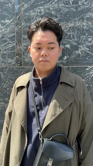 ショート パーマ メンズ 樋野 亮のヘアスタイル