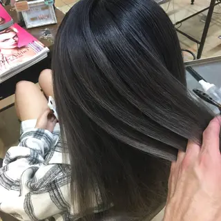 セミロング カラー ショートカット パーマ石井のヘアスタイル