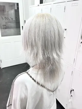 ミディアム カラー ♱地雷カラー♱ウルフ ♱ 藍衣 ♱のヘアスタイル