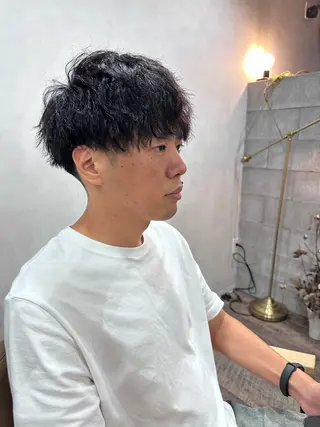 ショート パーマ メンズ t.hair垂門真吾 曲がる縮毛矯正/ボブのヘアスタイル