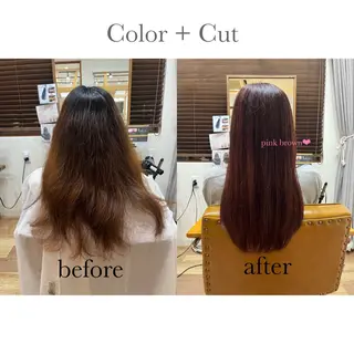 ロング カラー 横江 桃子のヘアスタイル