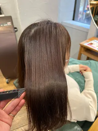 ロング カラー 髪質改善/縮毛矯正/ 超高濃度水素ケアのヘアスタイル