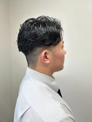 ショート パーマ メンズ 伶風/ボブ/ ヘーゼルベージュのヘアスタイル