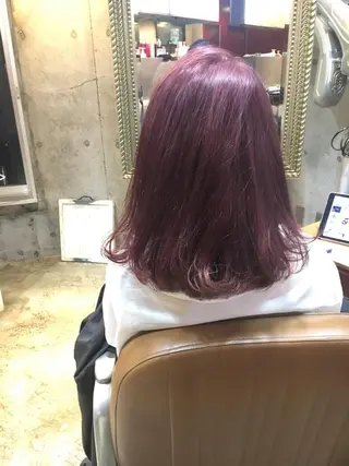 ミディアム カラー 北條 優輝のヘアスタイル