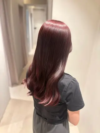 ロング カラー 髪質改善カラー ベージュ🤎YUMEのヘアスタイル