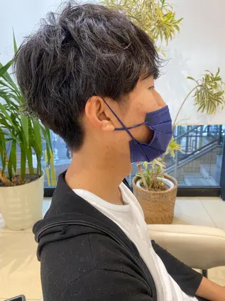 ショート パーマ メンズ 🩵波巻き／ツイスパ HARU💎のヘアスタイル