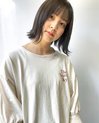 ミディアム カラー キタダ ヒロキのヘアスタイル