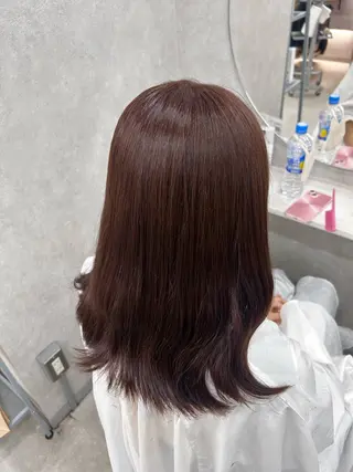 セミロング カラー ヘアアレンジ 大宮/韓国風🩶/ 七海芽亜利🎀のヘアスタイル