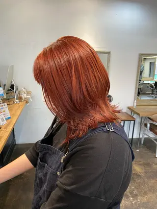 ミディアム hair design verda所属・レイヤー暖色カラー 池袋Yamamotoのヘアスタイル