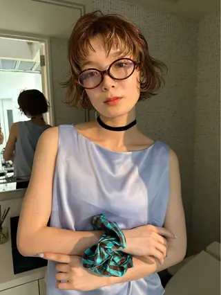 ショート カラー ヘアアレンジ MIYU/ニュアンス /艶カラーのヘアスタイル