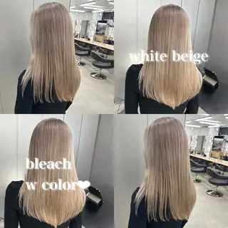 セミロング カラー NAMI🤎ブラウン &ミルクティー🤍のヘアスタイル