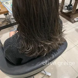 セミロング カラー 髪質改善カラー&TR 縮毛矯正/弱酸性矯正のヘアスタイル