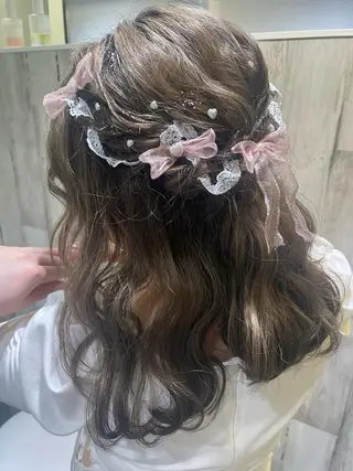 セミロング ヘアアレンジ しのはら まどかのヘアスタイル