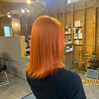 セミロング カラー まろみ暖色×ボブ ×chia🕯のヘアスタイル