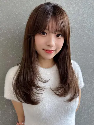 ロング レイヤー＆カラー 人気美容師倉崎涼のヘアスタイル