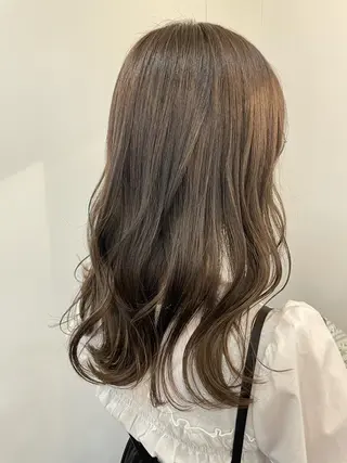 セミロング カラー 【arc】Ruri コテ巻き風パーマのヘアスタイル