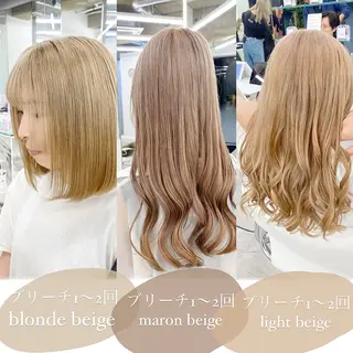 セミロング カラー 🌈haru🌻 藤沢ハイトーン🌈のヘアスタイル