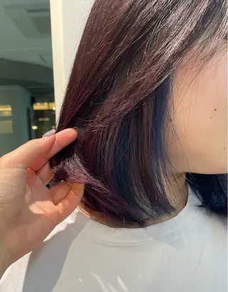 カラー ボブ／ブリーチカラー ／ゆづき🌟のヘアスタイル