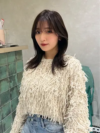 ミディアム 韓国風艶カラー 🇰🇷🩶/REIのヘアスタイル