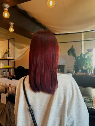 ミディアム カラー さら/暖色/メンズ/ /デザインカラーのヘアスタイル