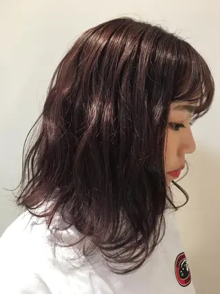 ミディアム たなか ちあきのヘアスタイル