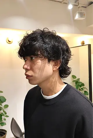 ショート パーマ メンズパーマ梅田 ・川副史晶のヘアスタイル