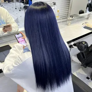 カラー ロング 💙ハイトーン韓国風 色白ヘア💙manaのヘアスタイル