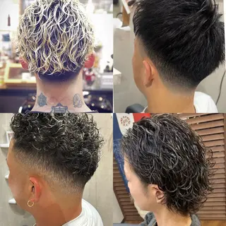 ショート パーマ メンズ LandS所属・山本 昌生のヘアスタイル