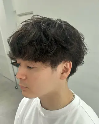 ショート パーマ メンズ fifth 原宿　【フィフス】所属・fifth/メンズ パーマ/川﨑泰就のヘアスタイル